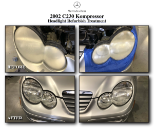 Mercedes C230 Coupe Headlight Refurbish